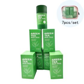 Sefralls Seven Pack Set Green Tea Mud Mask Stick Moisturizing Oil Controlling Reducing Blackheads Tea Mud Mask Stick (Option: 7pcs 1set)