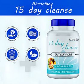 Abronikey 15 Day Purification Intestinal And Colon Support Caffeine Free 1 Advanced Formula Containing Senna Leaves, Rat Plum Skin, And Psyllium (Option: One bottle)