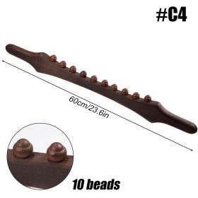 Wooden Trigger Point Massager Stick Lymphatic Drainage Massager Wood Therapy Massage Tools Gua Sha Massage Soft Tissue Release (Color: C4)