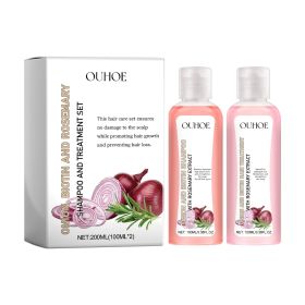 OUHOE Onion Biotin Rosemary Shampoo Set Nourish Roots Scalp Dense Shine Thick Hair (Option: 1PCS)